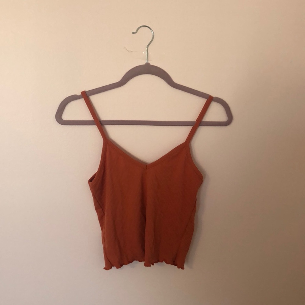 Cropped small orange tanktop